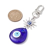 Evil Eye Lampwork Pendant Decorations HJEW-JM01996-02-4