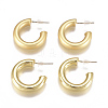 Brass Stud Earrings EJEW-F244-02-1