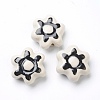 Handmade Porcelain Flower Beads PORC-J008-06-1