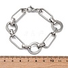 Tarnish Resistant 304 Stainless Steel Oval Link Chain Bracelets BJEW-I293-03P-4
