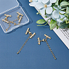 4 Sets Brass Micro Pave Cubic Zirconia Chain Extender KK-HY0003-15-4