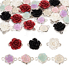 28Pcs 7 Styles Flower Resin Connector Charms RESI-TA0002-11-10