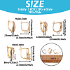 12Pcs 6 Style Brass Micro Pave Cubic Zirconia Hoop Earring Findings ZIRC-PJ0001-06-3