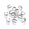 Tarnish Resistant 201 Stainless Steel Snap on Bails LS-STAS-F117-16P-6x12-3