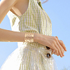 4Pcs 4 Styles Alloy & Iron Bangles for Women BJEW-CY0001-01-5