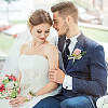 2Pcs 2 Style Silk Cloth Imitation Rose Corsage Boutonniere AJEW-CP0001-61B-3