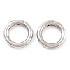 Non-Tarnish 316 Stainless Steel Spring Gate Rings STAS-M296-01P-B-01-2