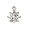 Brass Pave Clear Cubic Zirconia Pendants KK-L238-12P-1