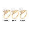 Butterfly Brass Micro Pave Clear Cubic Zirconia Adjustable Ring Settings KK-T076-30G-4