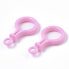Opaque Solid Color Bulb Shaped Plastic Push Gate Snap Keychain Clasp Findings LS-KY-T021-01J-3
