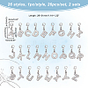 Letter A~Z Pendant Stitch Markers HJEW-AB00329-2