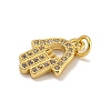 Rack Plating Brass Micro Pave Cubic Zirconia Pendants KK-C074-60G-01-2