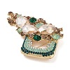 Flower Alloy Rhinestone Brooches for Backpack Clothes JEWB-P042-04G-B-3