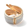 Sparkle Wings Wrap Alloy Cuff Bangles BJEW-C058-05G-02-3