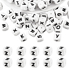 20Pcs White Cube Letter Silicone Beads 12x12x12mm Square Dice Alphabet Beads with 2mm Hole Spacer Loose Letter Beads for Bracelet Necklace Jewelry Making JX432Z-1