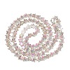Electroplate Transparent Glass Beads Strands EGLA-N056-04A-A03-2