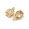 Brass Micro Pave Cubic Zirconia Pendants KK-S531-06G-B-2