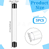 5Pcs PVC Plastic Transparent Storage Tube FIND-GA0008-68A-2