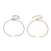 2Pcs 2 Colors Brass Bracelet Makings AJEW-JB01278-1