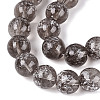 Transparent Half Spray Painted Glass Beads Strands LS-GLAA-Q110-02A-11-3