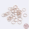 925 Sterling Silver Saw Cut Open Jump Rings STER-F036-02RG-0.8x4mm-4