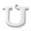 Tarnish Resistant 304 Stainless Steel Letter Pendant Rhinestone Settings LS-STAS-J028-01U-2
