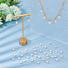 50Pcs 2 Colors Natural Pearl Rice Charms PALLOY-HS00010-5
