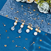 Beebeecraft 60Pcs Diamond Shape Brass Cubic Zirconia Stud Earring Findings KK-BBC0012-64-4