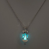 Alloy with Luminous Resin Bead Inside Pendant Necklaces for Women Men FS-WG4D5C2-01-1