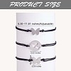 3Pcs 3 Style 430 Stainless Steel Butterfly Link Bracelets Set JB723A-3