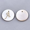 Natural Freshwater Shell Pendants X-SHEL-N027-04A-1