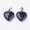 Synthetic Blue Goldstone Pendants G-G956-B11-FF-2