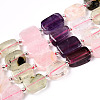 Natural Rose Quartz & Prehnite & Quartz Crystal & Amethyst Beads Strands G-C098-A24-01-1