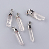 Electroplate Natural Quartz Pendants X-G-Q481-73P-1