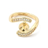 Brass Micro Pave Cubic Zirconia Cup Peg Ring Settings KK-B166-04G-2