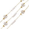 Handmade 304 Stainless Steel & Natural Labradorite Beaded Chains CHS-L031-06G-02-1