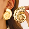 Conch Alloy Stud Earrings for Women X-EJEW-A112-07KCG-1