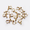 Racking Plated Brass Clip-on Earring Findings KK-P169-01G-1