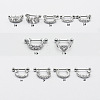 Titanium Steel Clear Cubic Zirconia Nipple Stirrups WG352FA-02-1