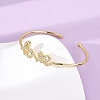 Brass Micro Pave Clear Cubic Zirconia Bangles BJEW-H209-07G-3
