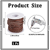 10M Flat Braided Imitation Leather Cords LC-CL0001-04B-2