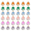  36Pcs 6 Colors Transparent Glass Pendants FIND-TA0002-04-12