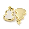 Brass Pave Sea Shell Gourd Charms KK-Q820-16G-2