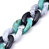 Three Tone Handmade Acrylic Curb Chain Sets AJEW-JB00601-5