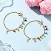 Brass Cubic Zirconia Charm Chain Bracelets BJEW-JB12364-02-1