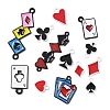 Playing Card Alloy Enamel Pendants ENAM-I078-01EB-2
