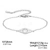 304 Stainless Steel Rhombus with Star and Sun Link Anklets for Unisex WG9D81D-01-2