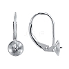 Rhodium Plated 925 Sterling Silver Leverback Earring Findings X-STER-I017-084I-P-2