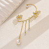 Elegant Zinc Alloy Butterfly Flower Tassel Cuff Earrings DN4229-4