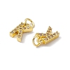 Real 18K Gold Plated Brass Micro Pave Clear Cubic Zirconia Charms KK-E068-VB452-K-3